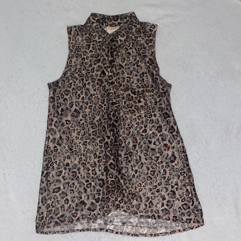 Brand: self-esteem, size: s, mesh button up shirt